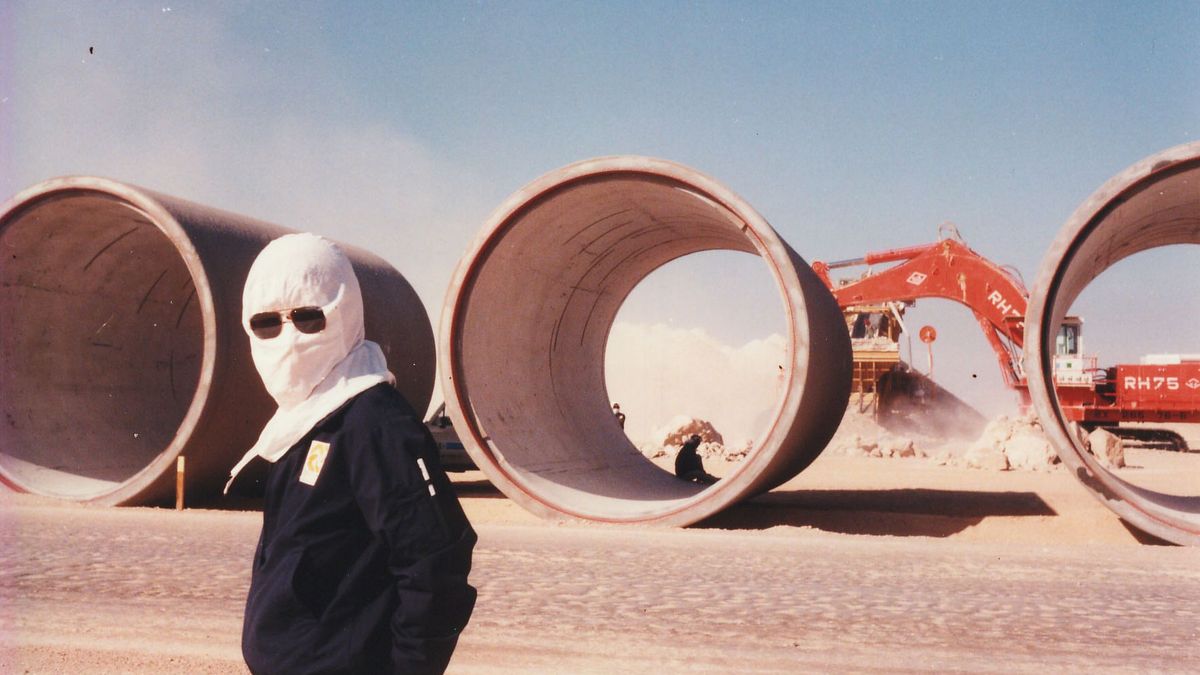 Zdjęcie z budowy Wielkiej Sztucznej Rzeki