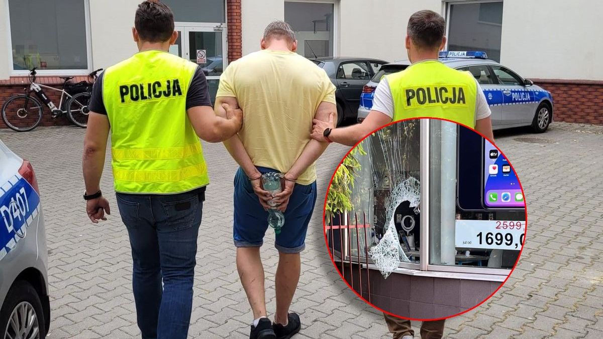 Policjanci zatrzymali 37-latka, który włamał się do serwisu telefonów, skąd ukradł 8 iPhone'ów