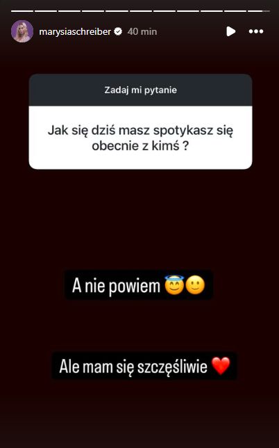 Marianna Schreiber odpowiada na pytanie fanów