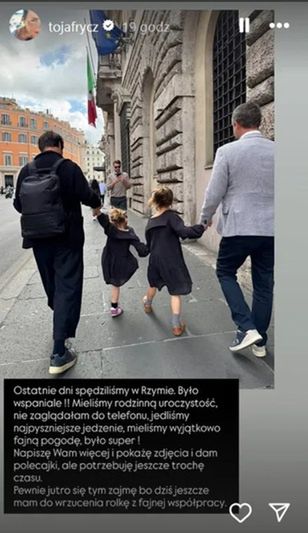 Olga Frycz poleciała do Rzymu na chrzciny siostrzeńca 