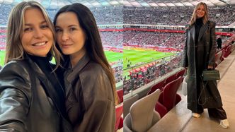 Anna Lewandowska melduje się na meczu Polska-Malta. Zabrała ze sobą partnerkę znanego dziennikarza
