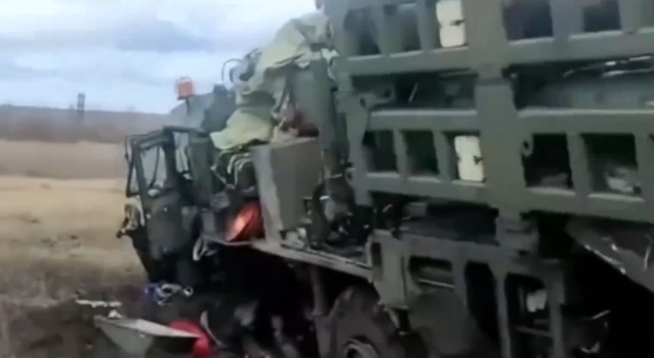 Rare Russian anti-aircraft launcher damaged by mine in a first-ever incident