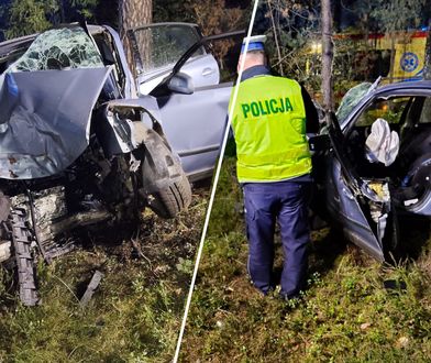 Koszmarny wypadek na Pomorzu. Z auta niewiele zostało