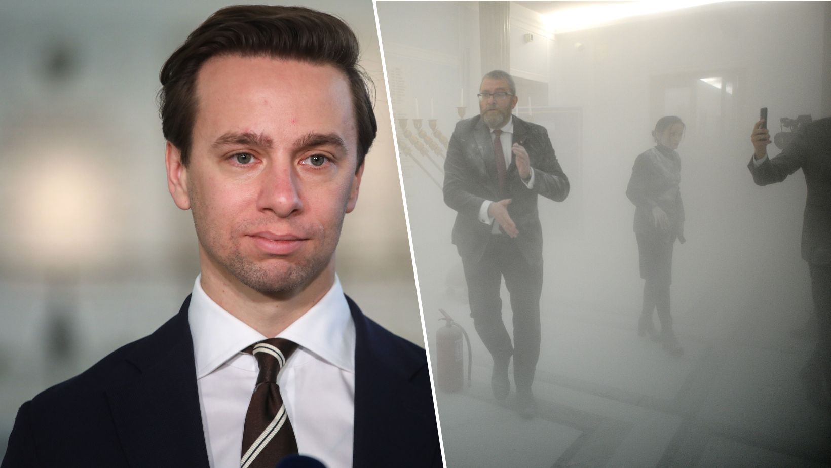 Po lewej: Krzysztof Bosak. Po prawej: Grzegorz Braun 
