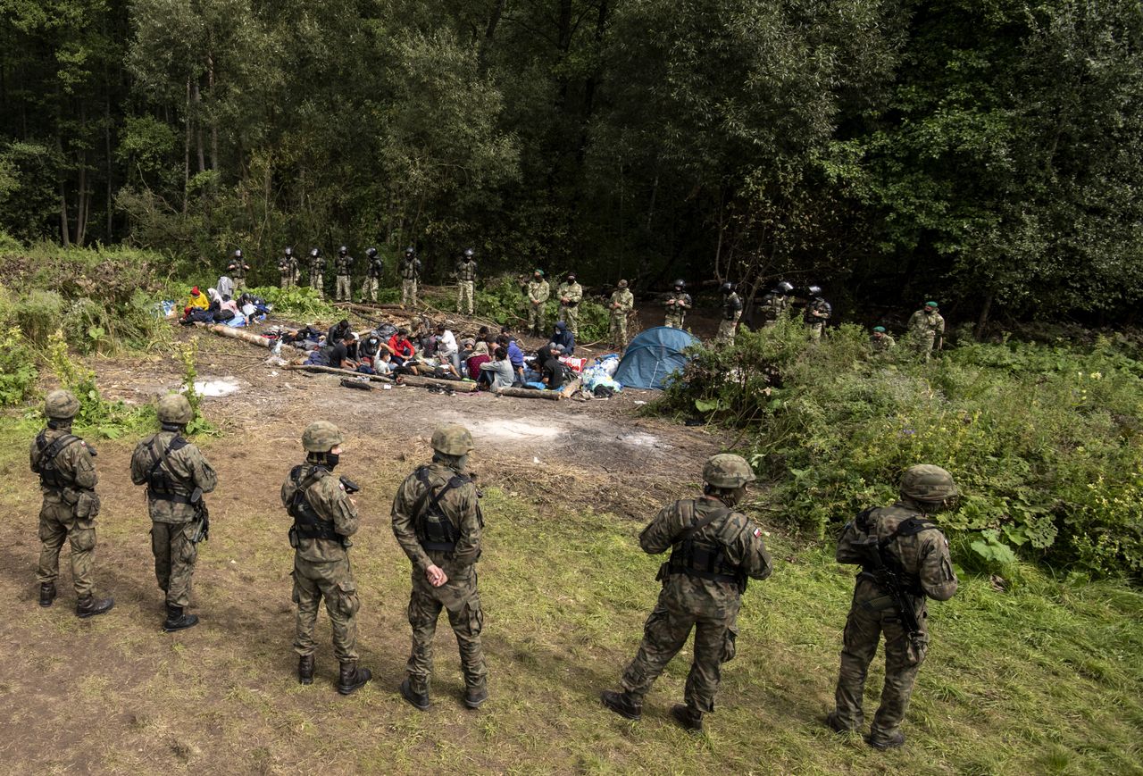 Uchodźcy są na terytorium Białorusi? Jest stanowisko wschodnich służb / Zdjęcie z okolic Usnarza Górnego z 20 sierpnia 2021 r. 