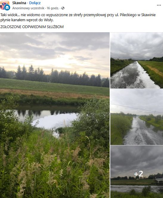 Alarmujący widok w okolicach Skawiny.