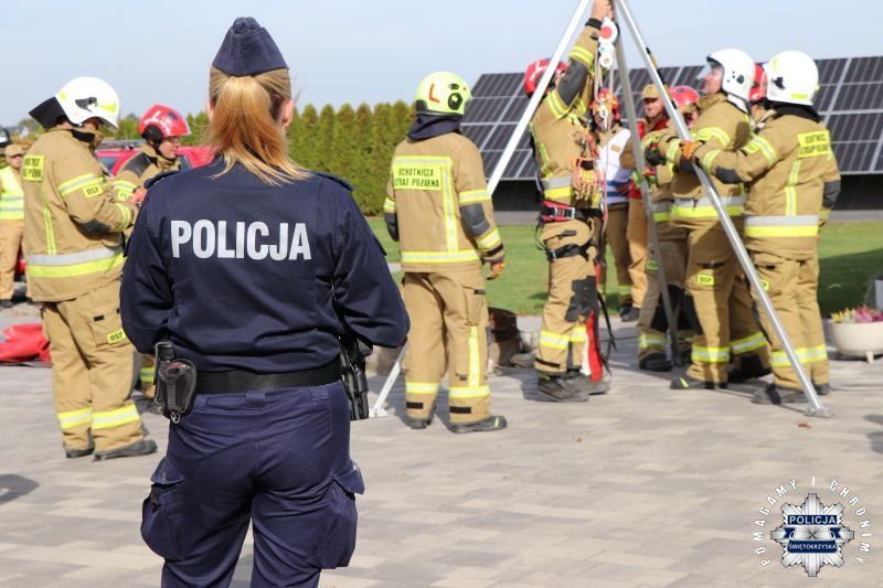 Opatowscy policjanci sprawdzili procedury podczas ćwiczeń kompleksowych „Silos 2026”