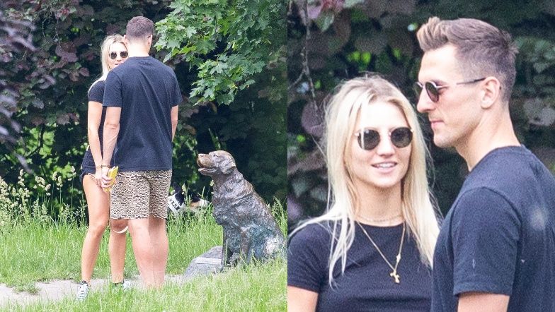 Arkadiusz Milik i Agata Sieramska