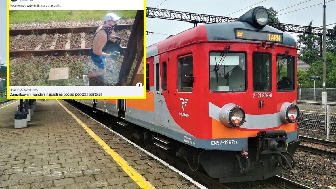 Wandale zaczęli malować pociąg stojący na stacji. Zdj. ilustracyjne 