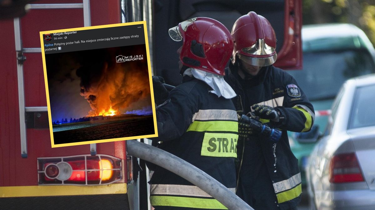  Pożar hali w Janikowie 