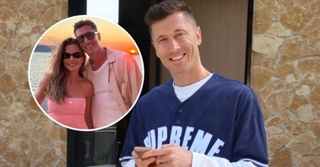 Robert Lewandowski w uścisku z żoną. Takie sceny tuż przed wylotem do USA