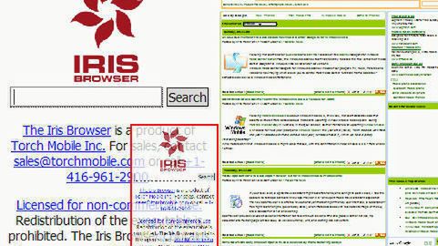 Przeglądarka Iris Browser dla Windows Mobile za darmo 1