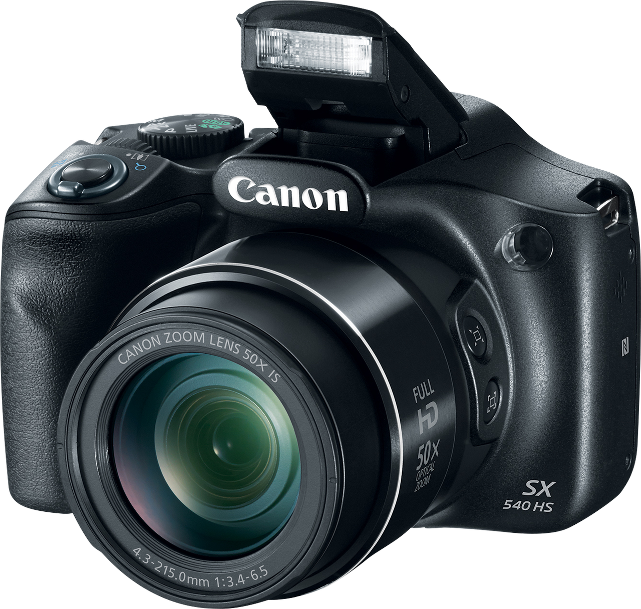 Canon PowerShot SX540 HS posiada również dedykowany przycisk Wi-Fi