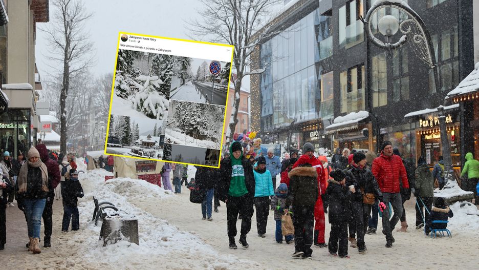 W Tatry wróciła zima. Zakopane znowu białe