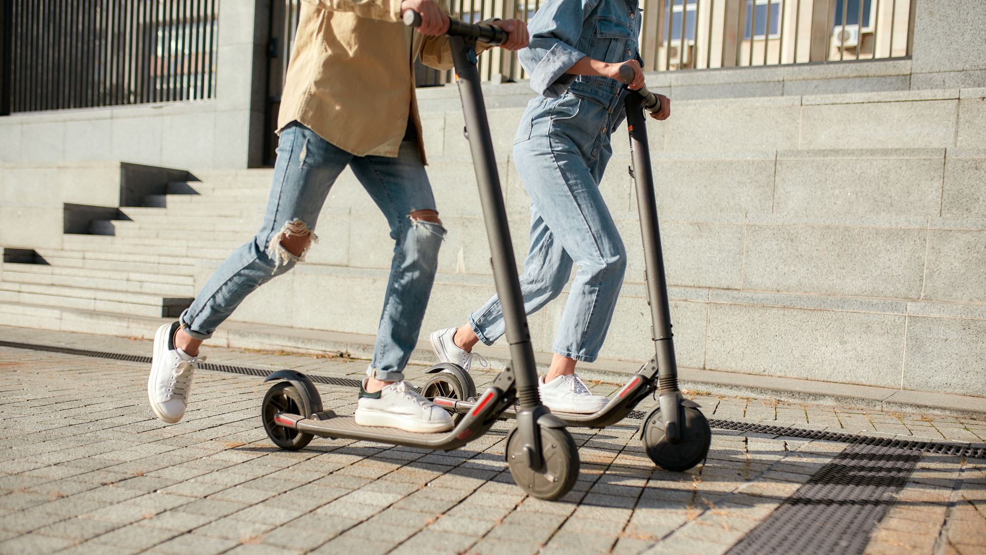 Lets ride. Girl and boy having fun driving electric scooters on a sunny day
Cropped portrait of legs of couple riding electric scooters along the city street. Modern and ecological transportation concept. Horizontal shot
scooter, electric, cheerful, city, friends, fun, happy, man, modern, outdoors, riding, summer, vacation, couple, travel, adventure, boyfriend, driving, female, girlfriend, happiness, holiday, journey, love, male, men, people, relationship, smiling, street, together, tourism, tourist, tourists, town, transportation, two, urban, woman, young, active, bicycle, bike, asian, boy, girl, new approach, legs, 16:9 Format, Web Banner, scooter, electric, cheerful, city, friends, fun, happy, man, modern, outdoors, riding, summer, vacation, couple, travel, adventure, boyfriend, driving, female, girlfriend, happiness, holiday, journey, love, male, men, people, relationship, smiling, street, together, tourism, tourist, tourists, town, transportation, two, urban, woman, young, active, bicycle, bike, asian, boy, girl, new approach, legs, 16:9 format, web banner