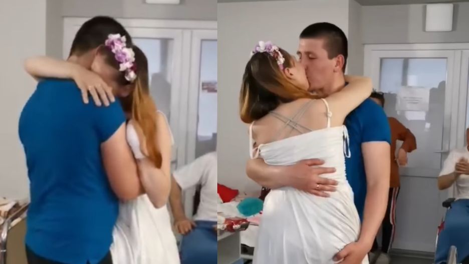 Oksana i Wiktor wzięli ślub w szpitalu