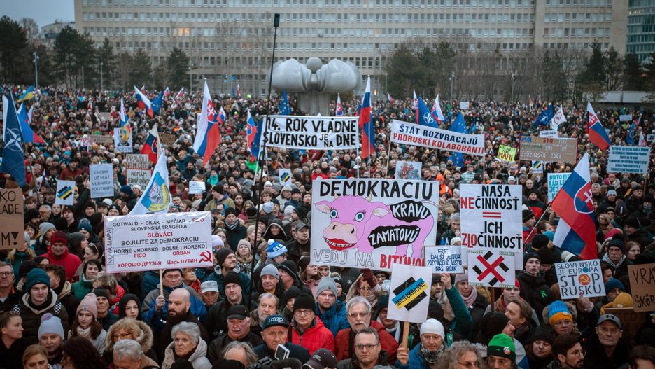 Protest w Bratysławie