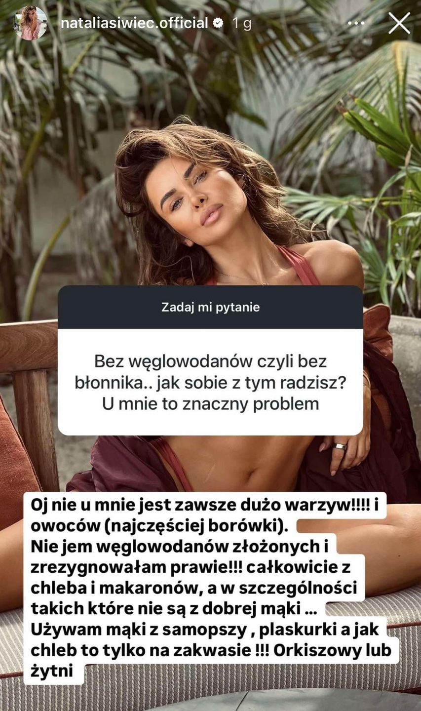 Natalia Siwiec rozprawia na temat tajników swojej diety