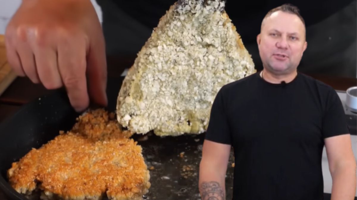 Tomek Strzelczyk zrobił kotlet z bakłażana 