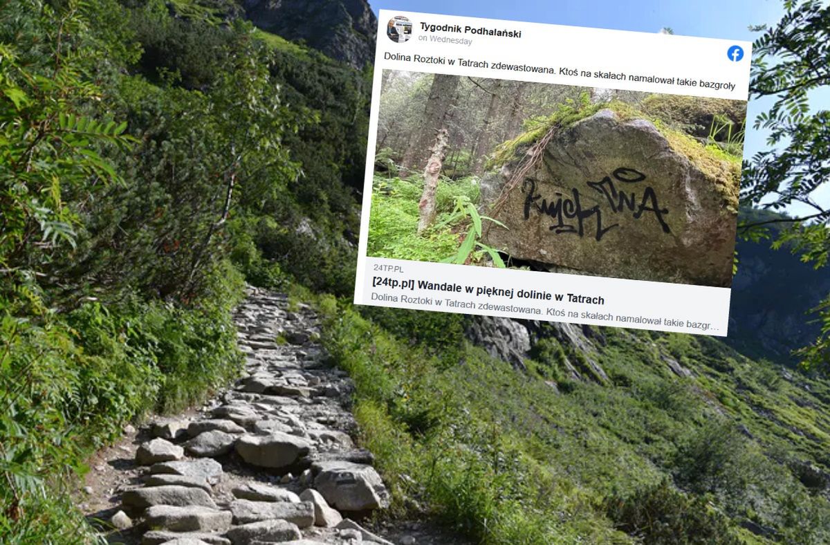 Wandale zniszczyli skały w Tatrach
