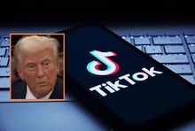Donald Trump i TikTok na smartfonie, fot. unslpash