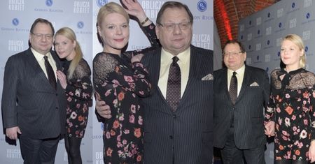 Ryszard Kalisz z młodą żoną na ściance (ZDJĘCIA)