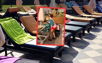 Była 8 rano. Nagranie z polską aktorką. Pokazała walkę o leżaki