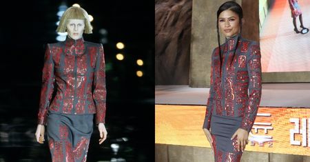 Zendaya w komplecie od Alexandra McQueena z 1999 roku promuje drugą część "Diuny". Ikona? (ZDJĘCIA)