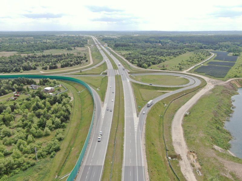 Budowa autostradowej (A1) obwodnicy Częstochowy, 437 km trasy, maj 2022 r.