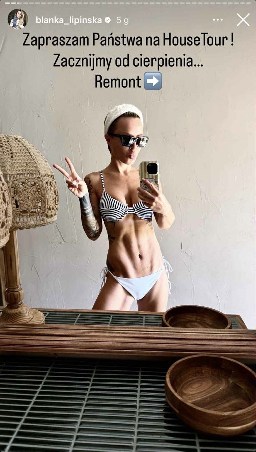 Blanka Lipińska pozuje w bikini 