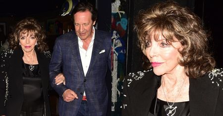 90-letnia Joan Collins kroczy ramię w ramię z ponad 30 lat młodszym mężem. Związek na medal? (ZDJĘCIA)