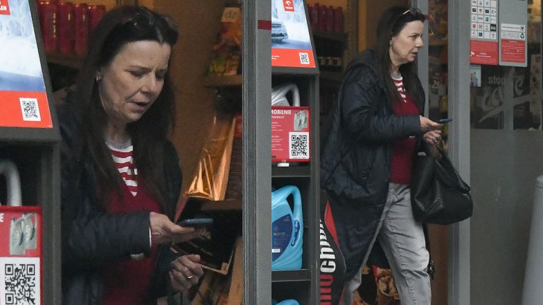 Agata Kulesza "przyłapana" na stacji paliw