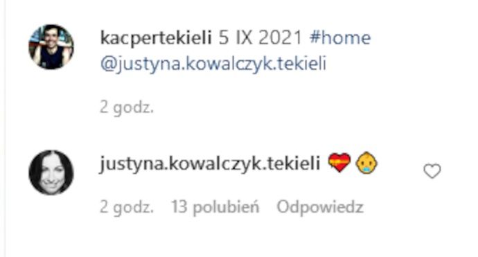 Justyna Kowalczyk komentuje post męża