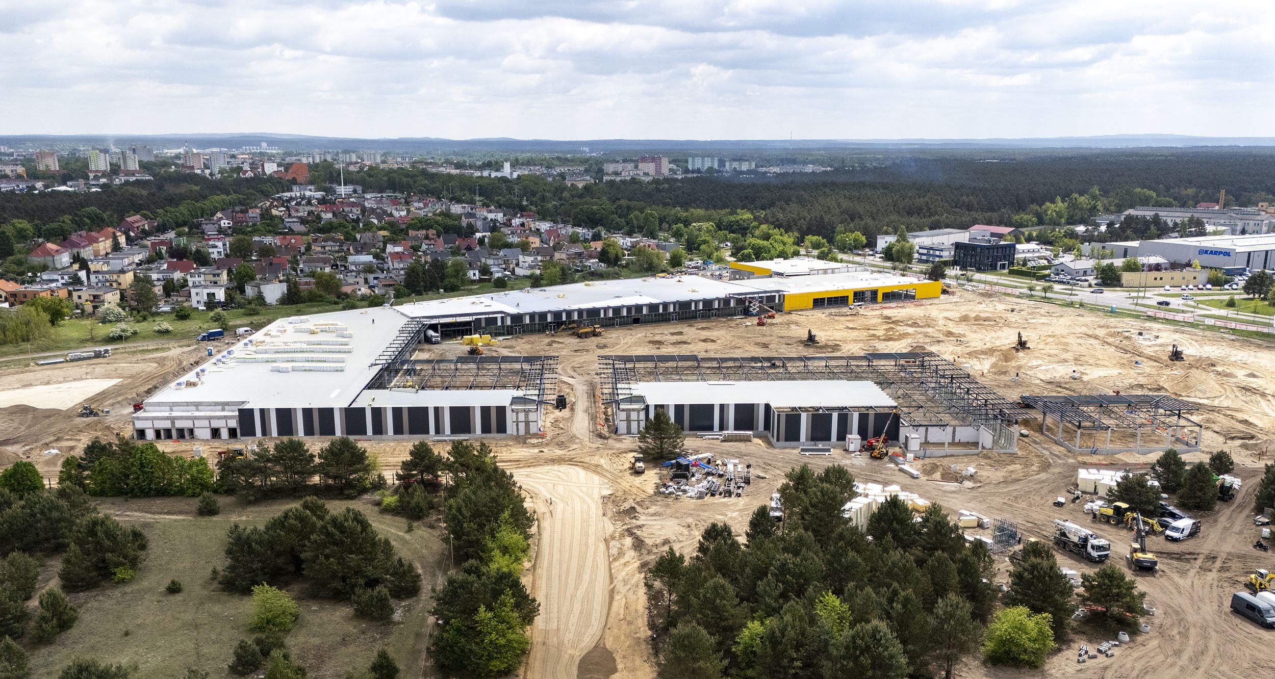 Budowa Centrum Handlowego BIG w Pile.