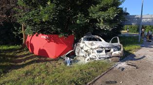 W tragicznym wypadku zginął młodzieżowy wicemistrz Polski w kickboxingu. Bmw spłonęło