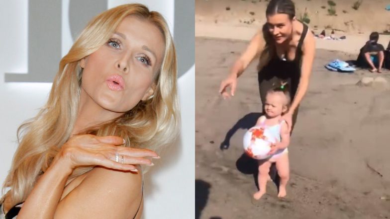 Joanna Krupa ekscytuje się plażowaniem z "księżniczką" Ashą-Leigh