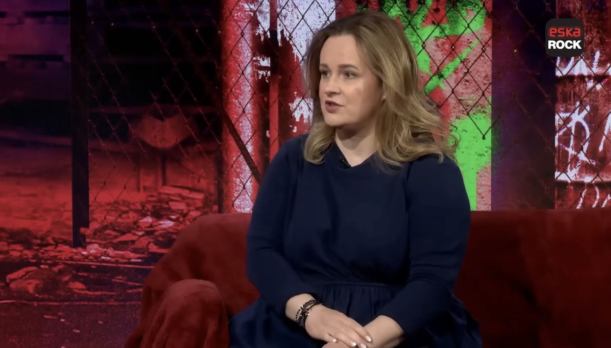 Joanna Kołaczkowska podczas rozmowy