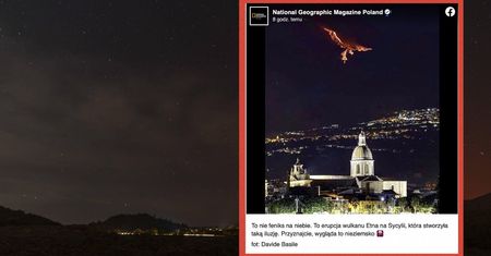 Zachwycający widok na sycylijskim niebie. Zobaczyli ognistego "feniksa"