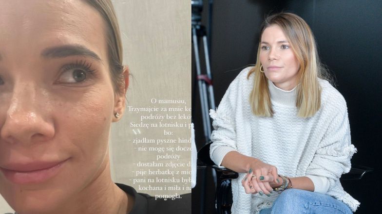 Maja Bohosiewicz zanosi się płaczem na lotnisku 