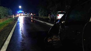 Zielona Góra: Wypadek na DK32. Zderzenie trzech samochodów, droga zablokowana