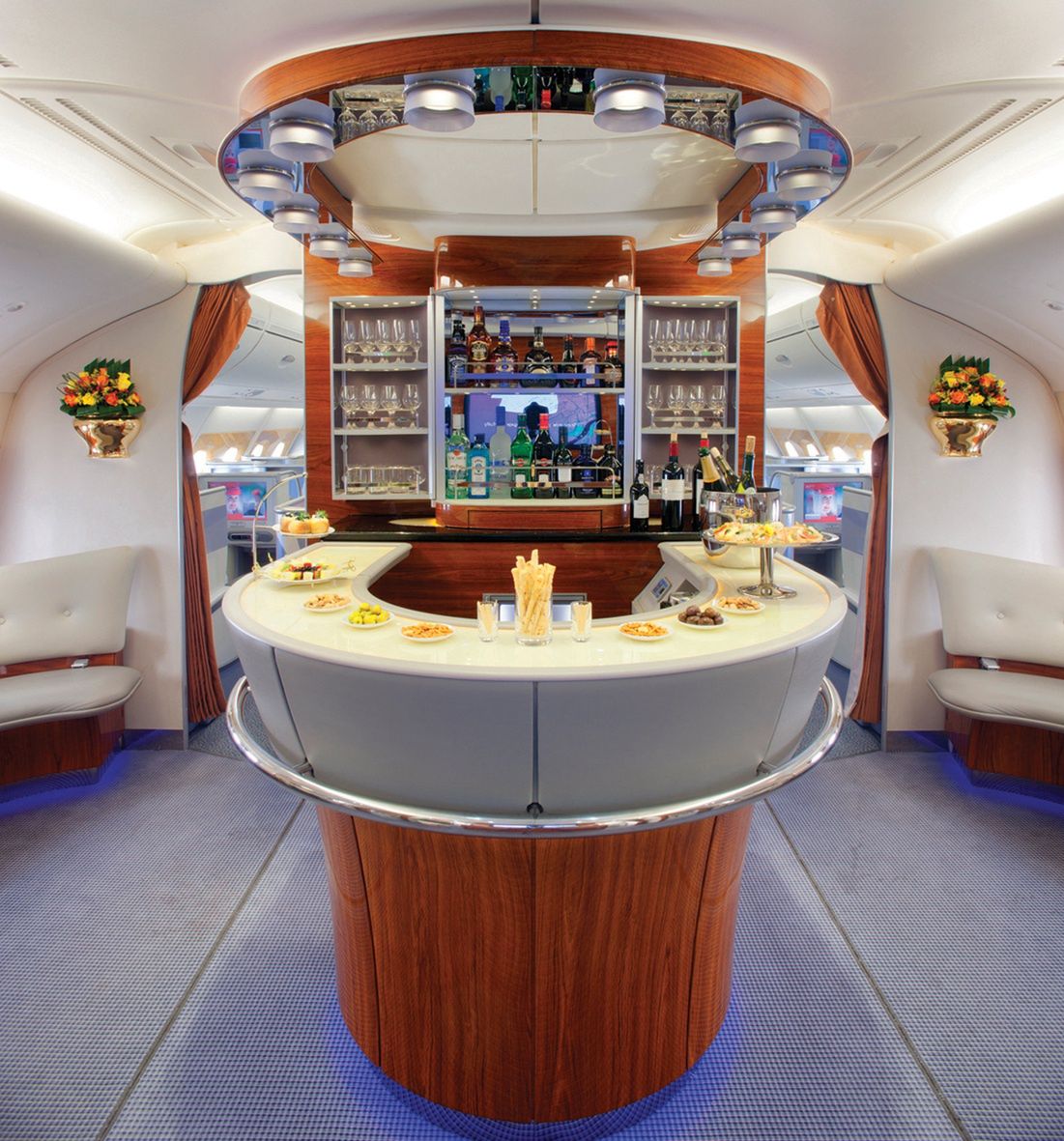 Bar na górnym pokładzie A380