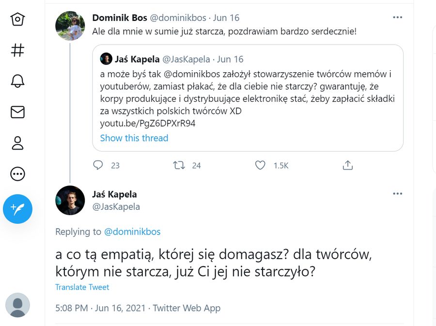 Jaś Kapela vs Dominik Bos
