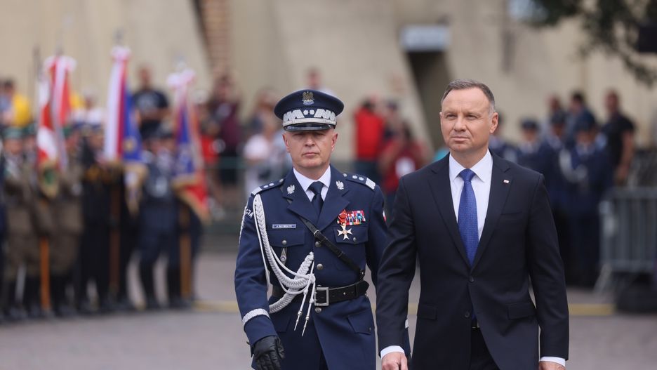 Prezydent Andrzej Duda i Komendant Główny Policji Jarosław Szymczyk