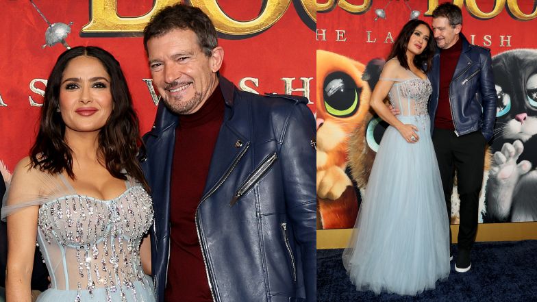 Salma Hayek i Antonio Banderas pozują razem na premierze