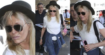 Młodzieżowa, 63-letnia Kim Basinger na lotnisku