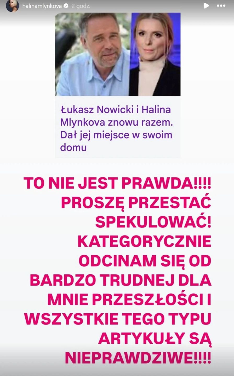 Halina Mlynkova dementuje