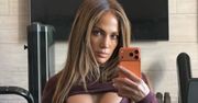 56-letnia Jennifer Lopez pręży biust na zdjęciach z siłowni. Też tak wyglądacie po treningu? (FOTO)