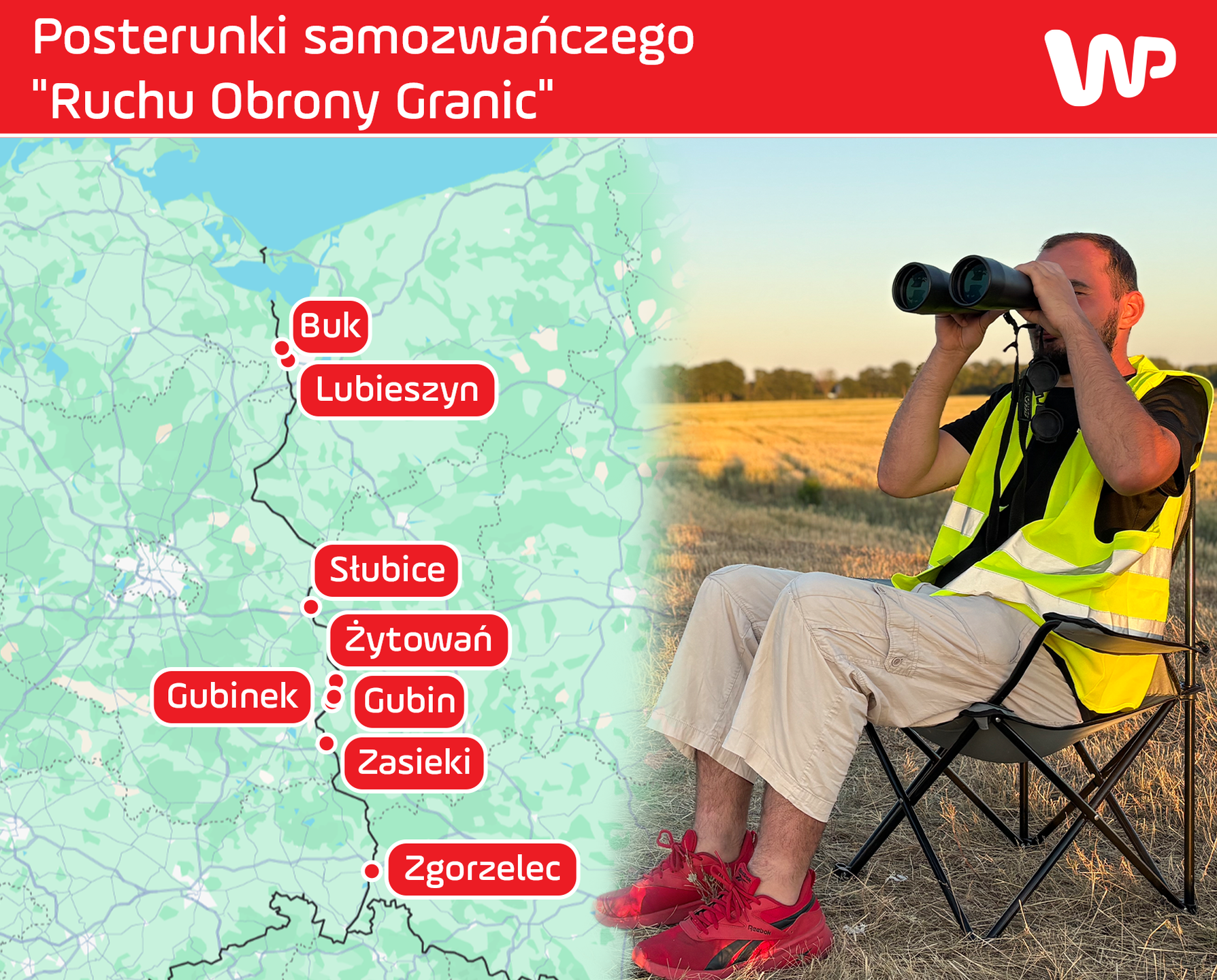 Miejsca samozwańczych patroli na granicy