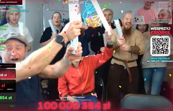 Stream Łatwoganga rekordowy na polskim YouTube. Zebrano już ponad 110 mln zł