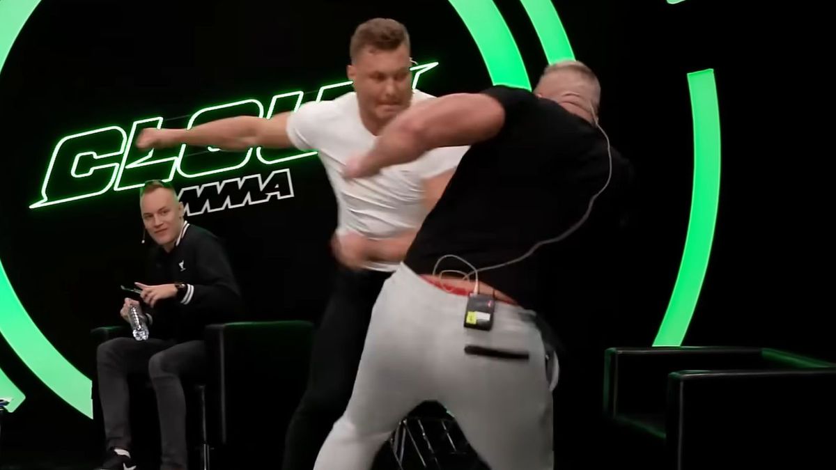 Bójka Denisa Załęckiego i Denisa Labrygi na programie Clout MMA